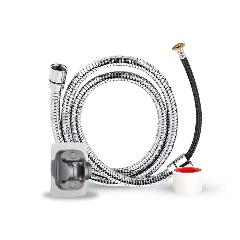 Kit Complet d’Installation – Tuyau 1,5 m + Support mural + Ruban téflon